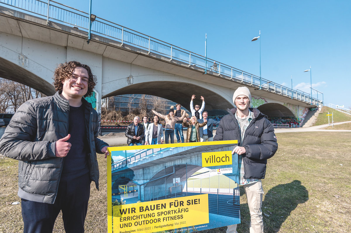 Plakatpräsentation der neuen Sportanalage