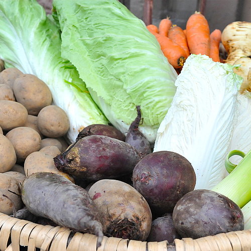 Seasonal vegetables at the organic market in Villach