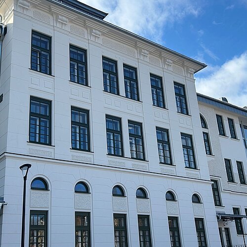 Der neue Bildungscampus am Stadtpark von außen