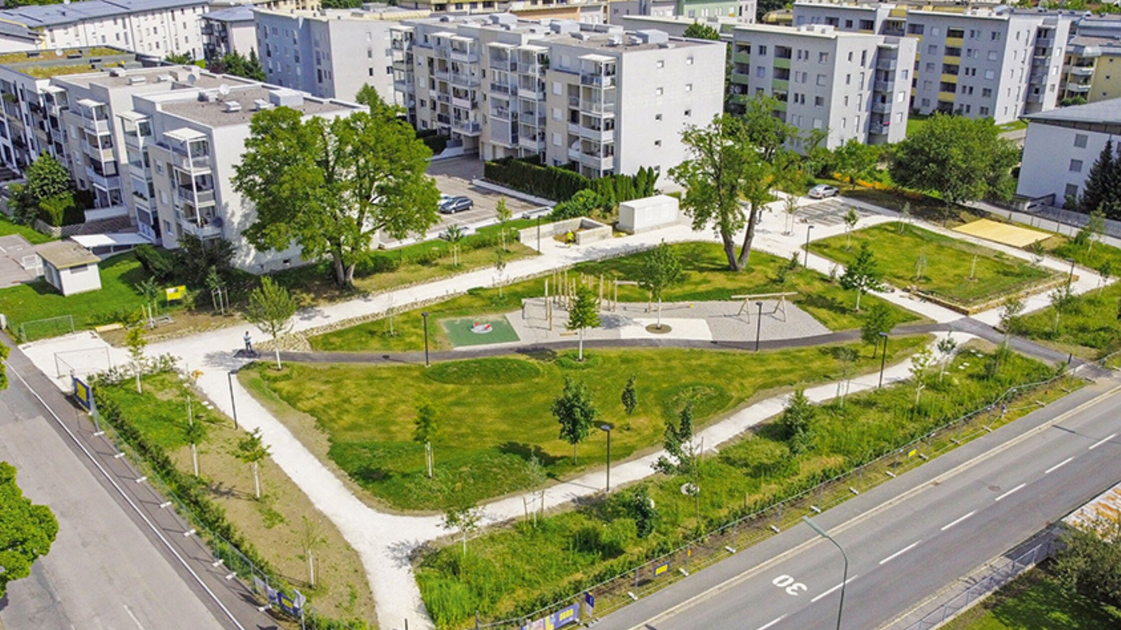 The new Green Corner in the neighbourhood Perau