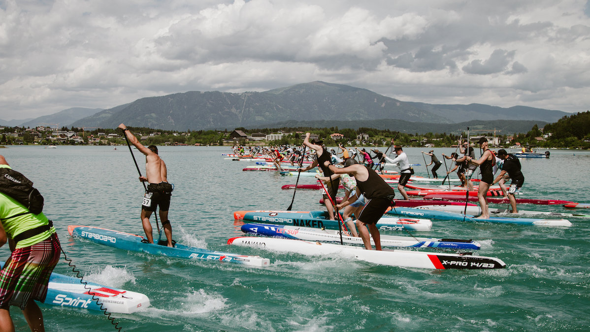 SUP competition at lake Faak