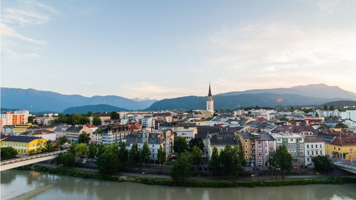 View onto Villach's downtown