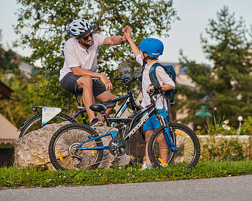 Family biking tour in the region of Villach