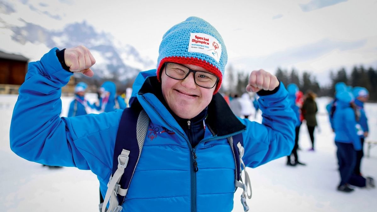 One of the motivated participants of the winter games