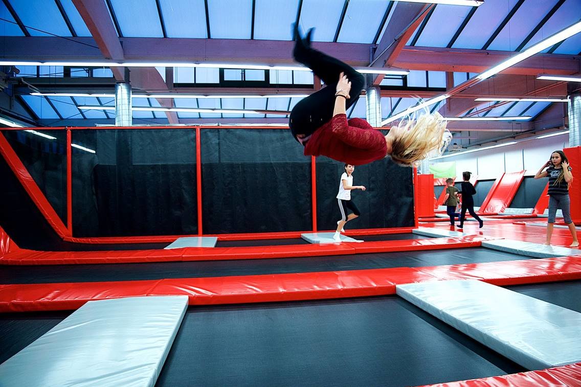 Backflip on one of the trampolines of Jumpzone X