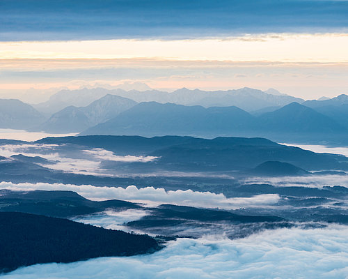 View above the clouds from the Gerlitze