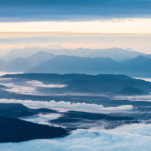 View above the clouds from the Gerlitze