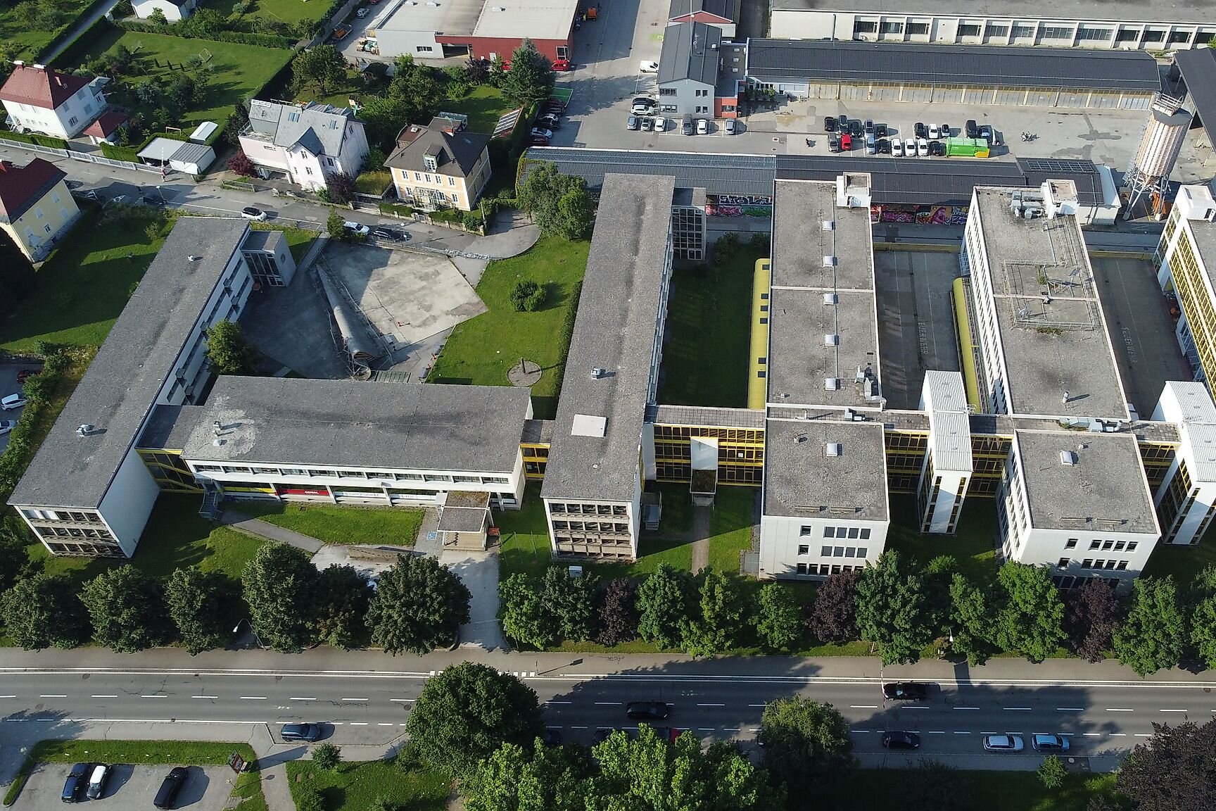 Fachberufsschule Villach from above