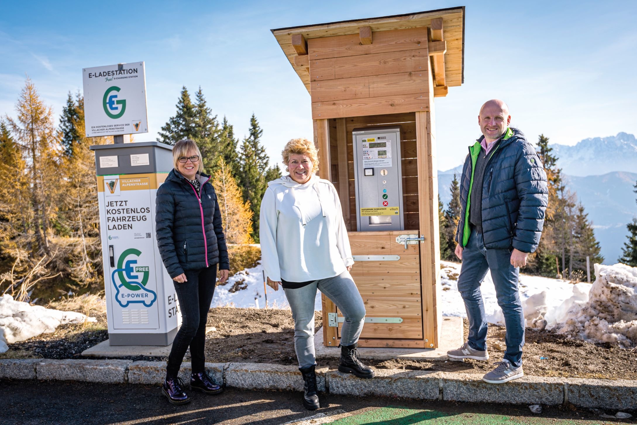 Präsentation des neuen Parkautomaten am Dobratsch