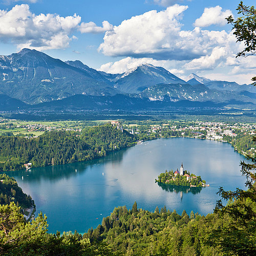 Beautiful Lake Bled in Slovenia