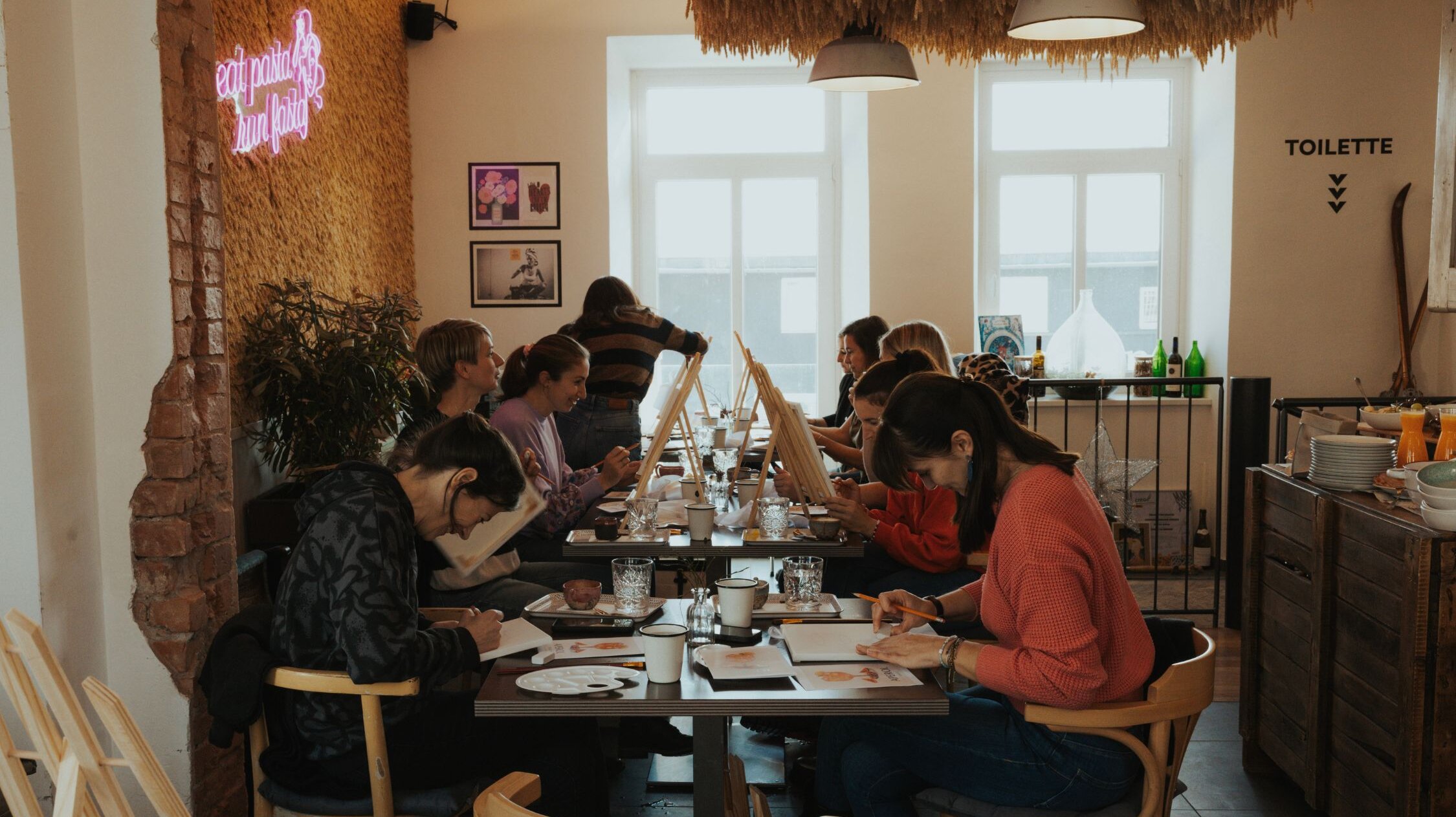 Malworkshop von Olana Malworkshop im Lokal Pasta Mama