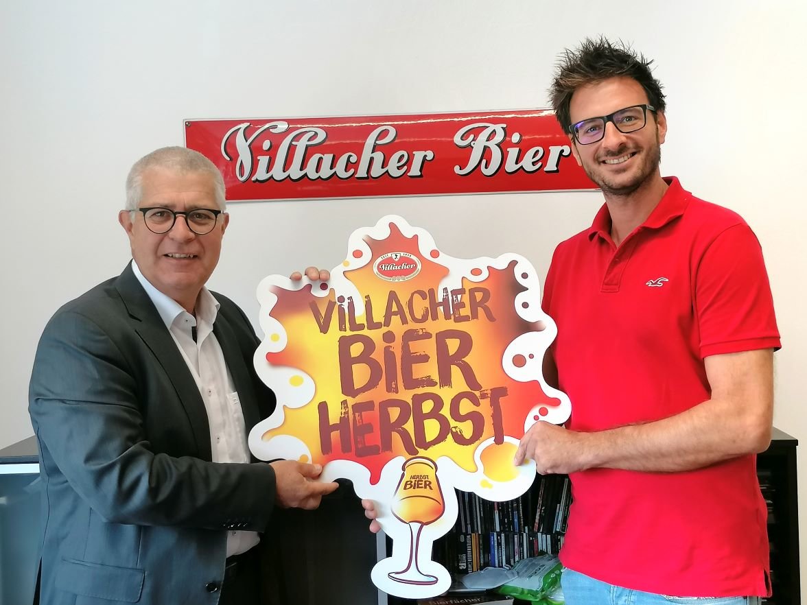 Thomas Santler und Andreas Sollbauer von Villacher Bier