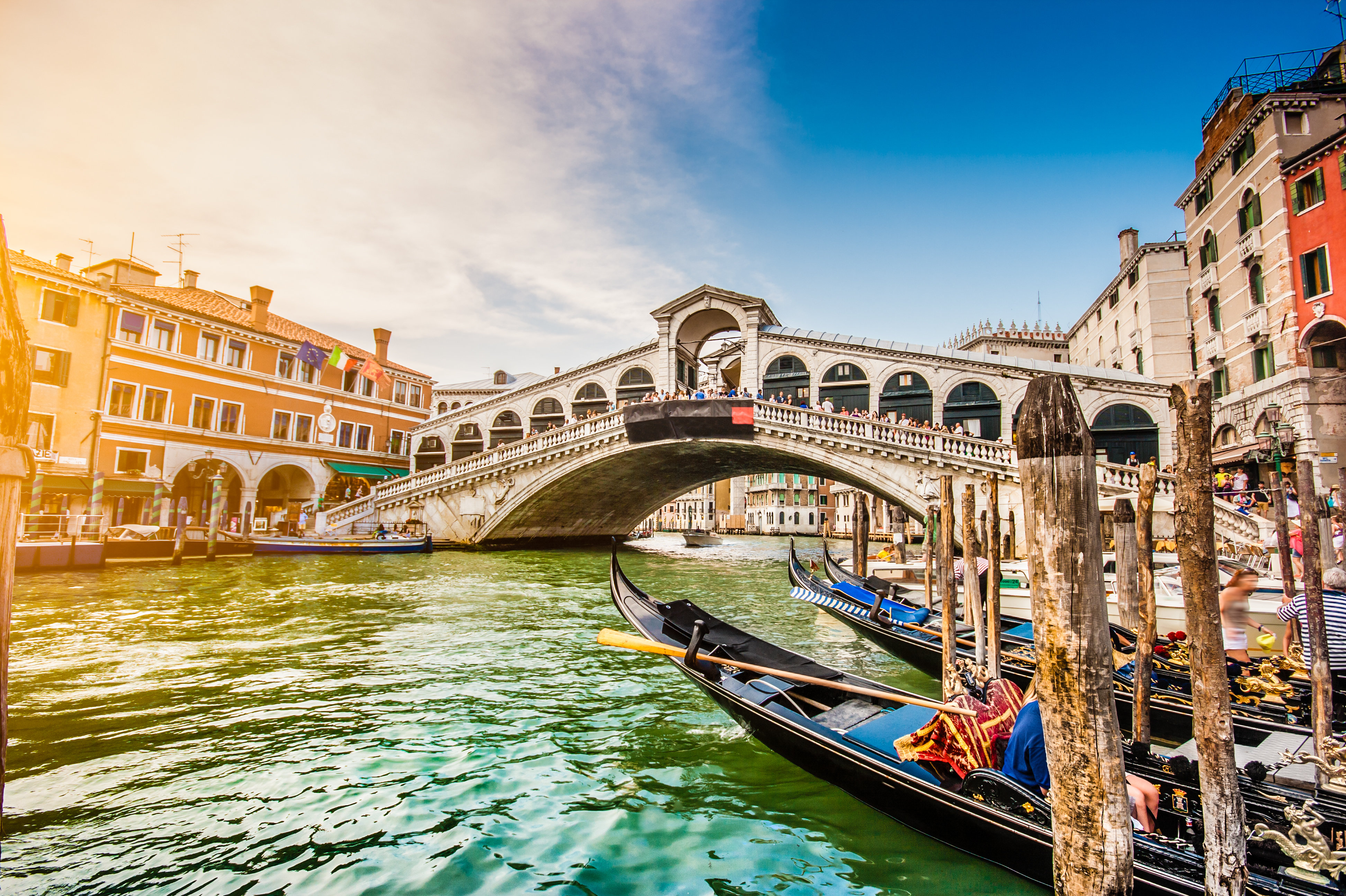 Canale Grande with gondolas in Venice