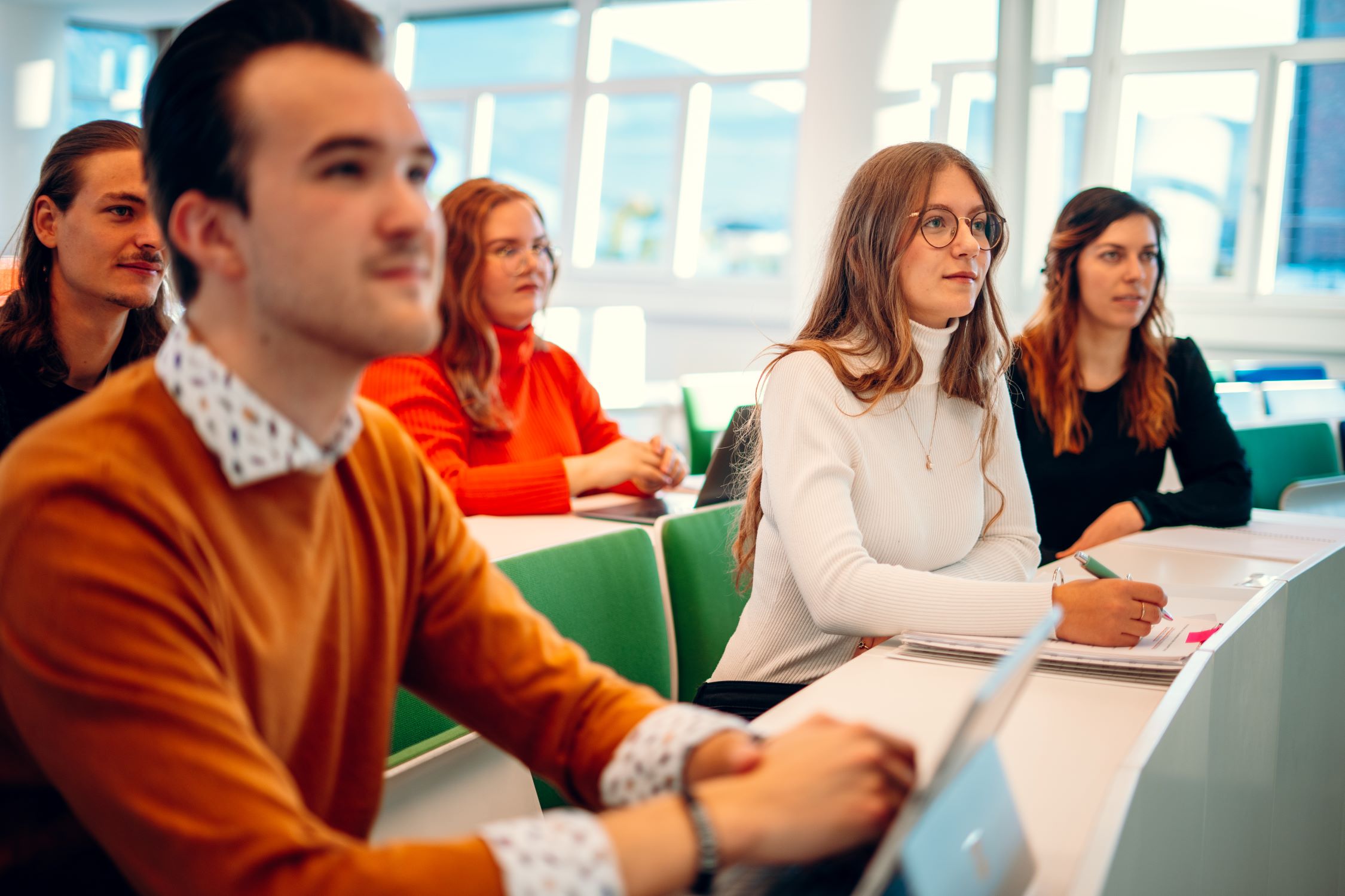 Students sitting in an Audimax