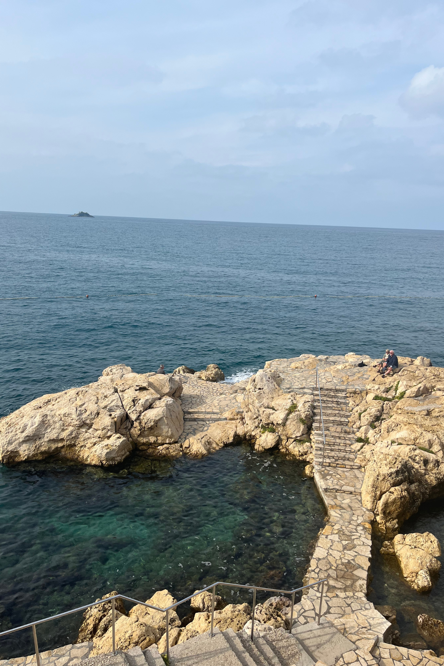 Rock bay and Adriatic sea in Rovinj