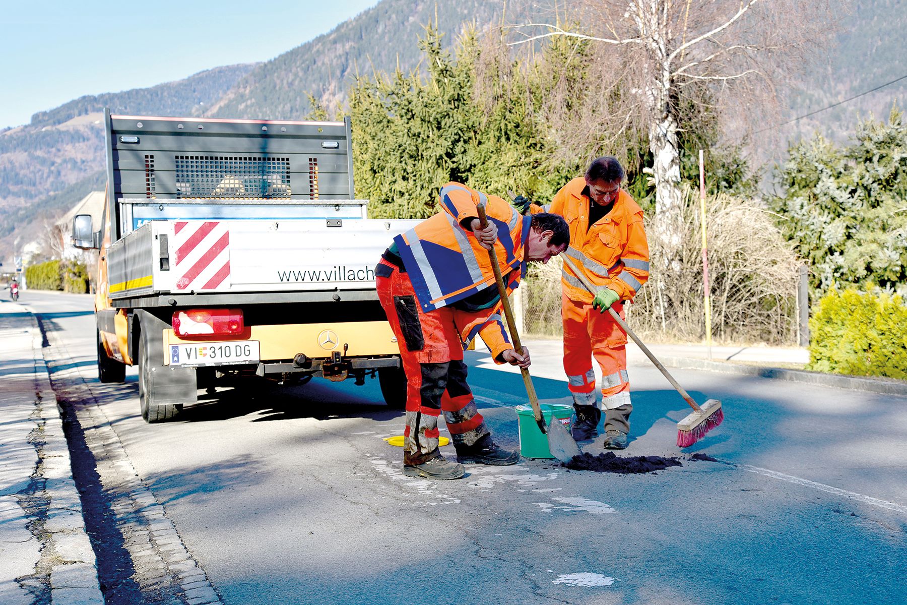 Roadmen at work