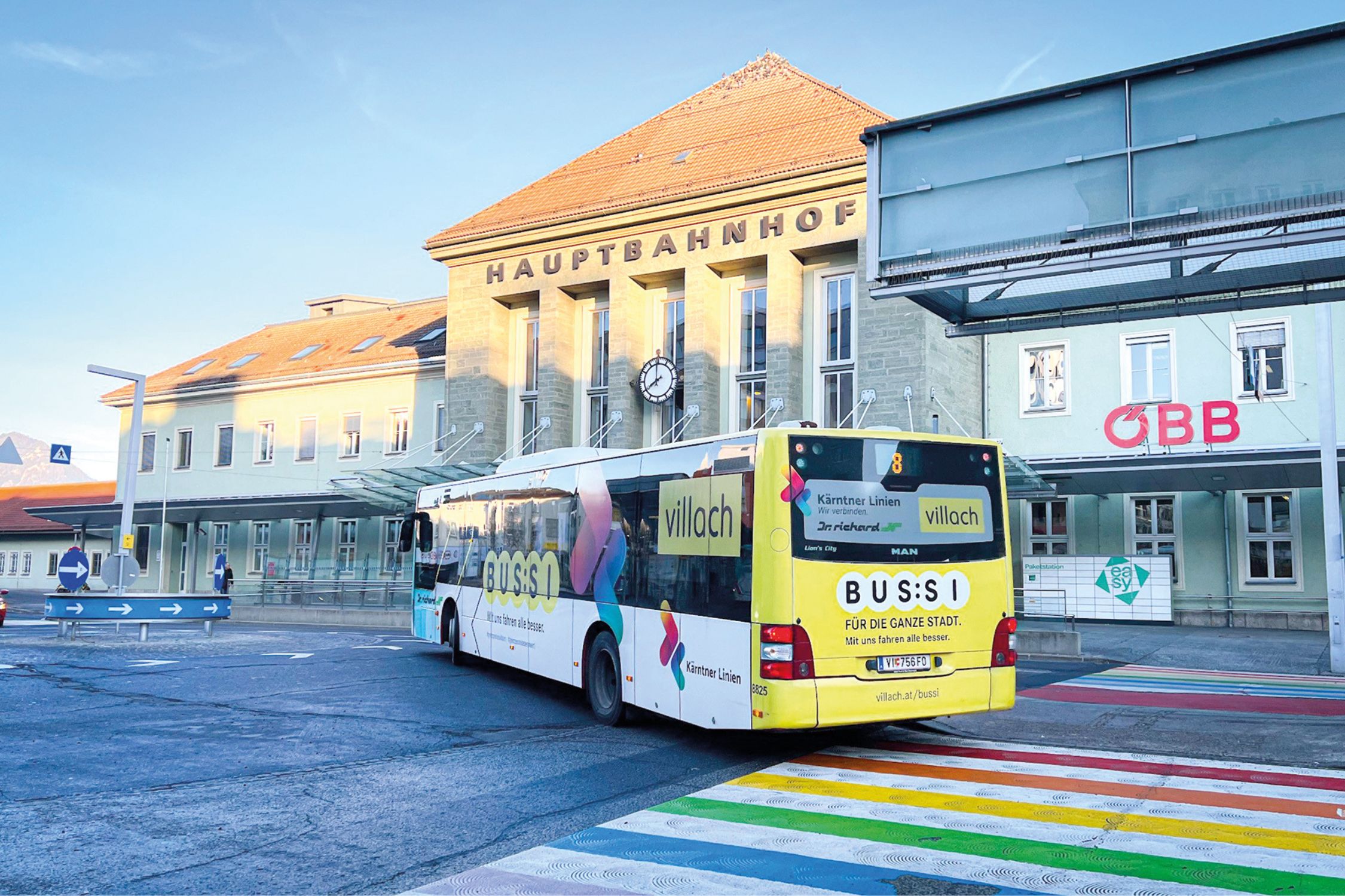 Villach's main train station