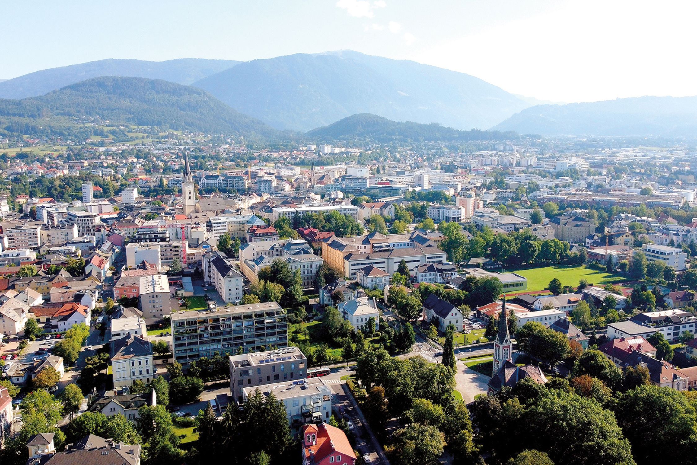 Stadt Villach Blick auf Villach