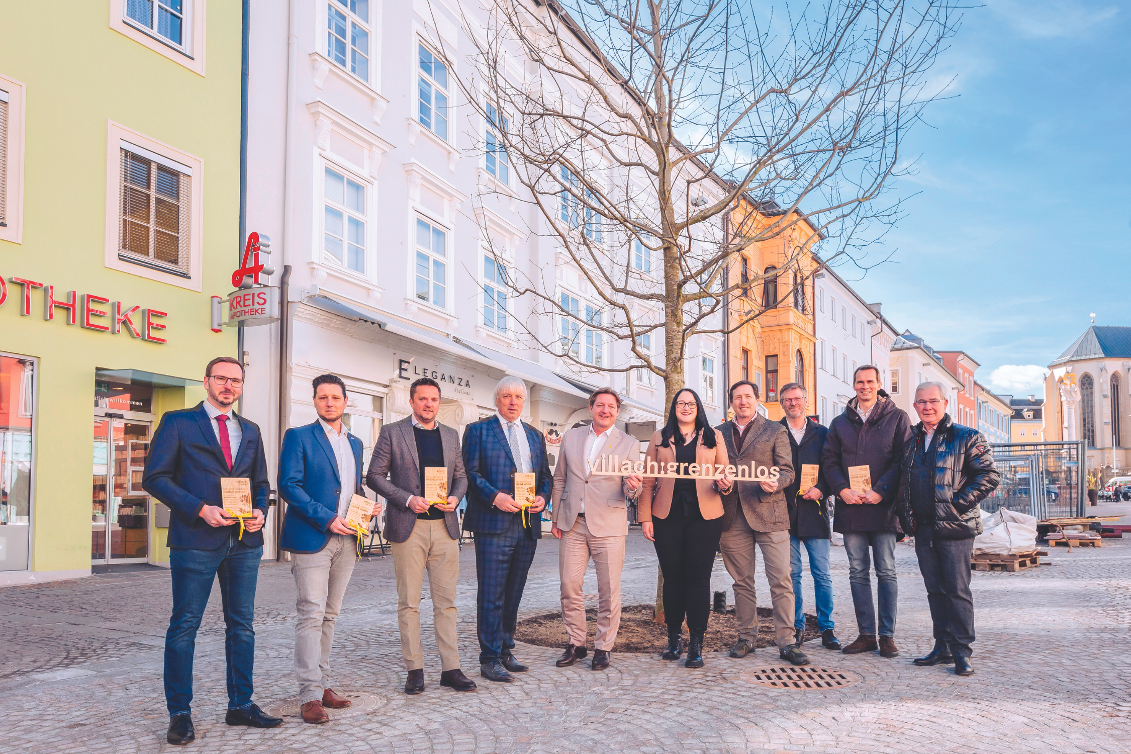 New trees are planted in the main square