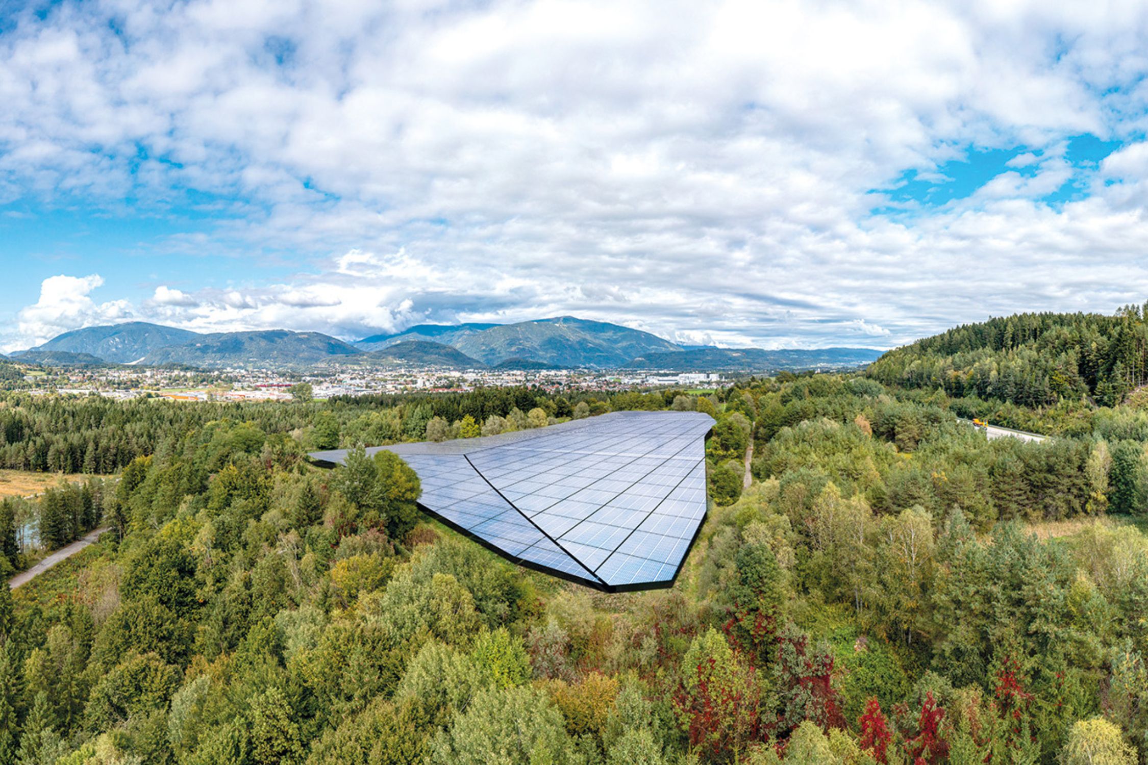 Photovoltaik-Anlage auf der ehemaligen Mülldeponie