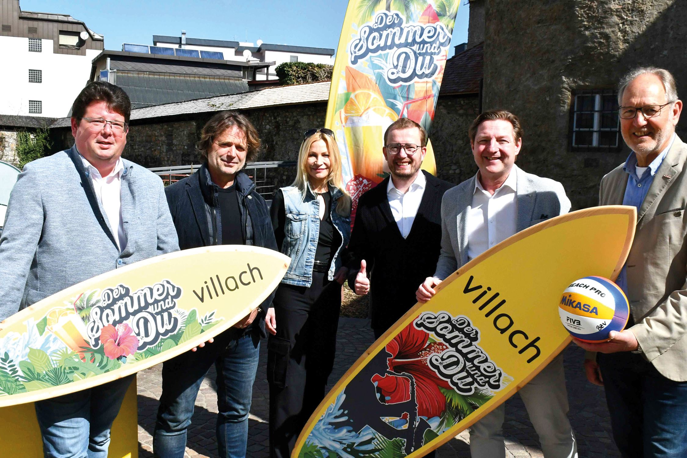 Präsentation des neues Stadtmarketing-Sommerprogramms Gruppenfoto bei der Präsentation des neuen Sommerprogamms der Villacher Innenstadt