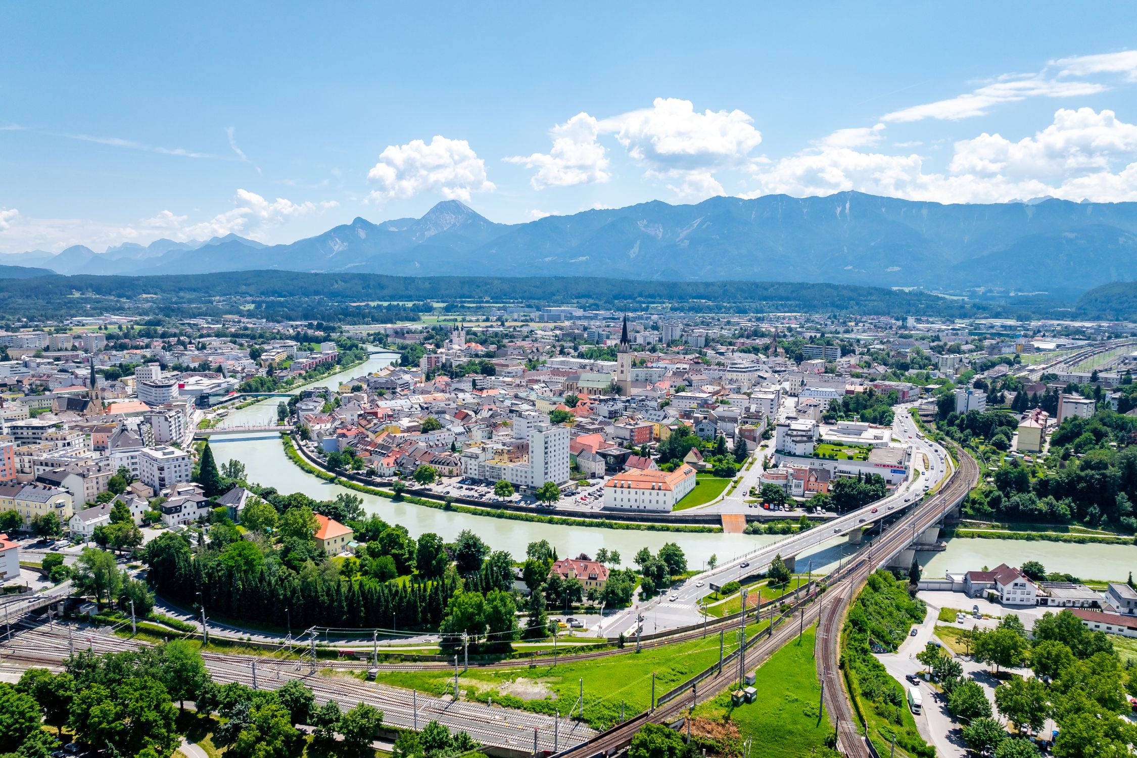 Blick auf die Villacher Innenstadt