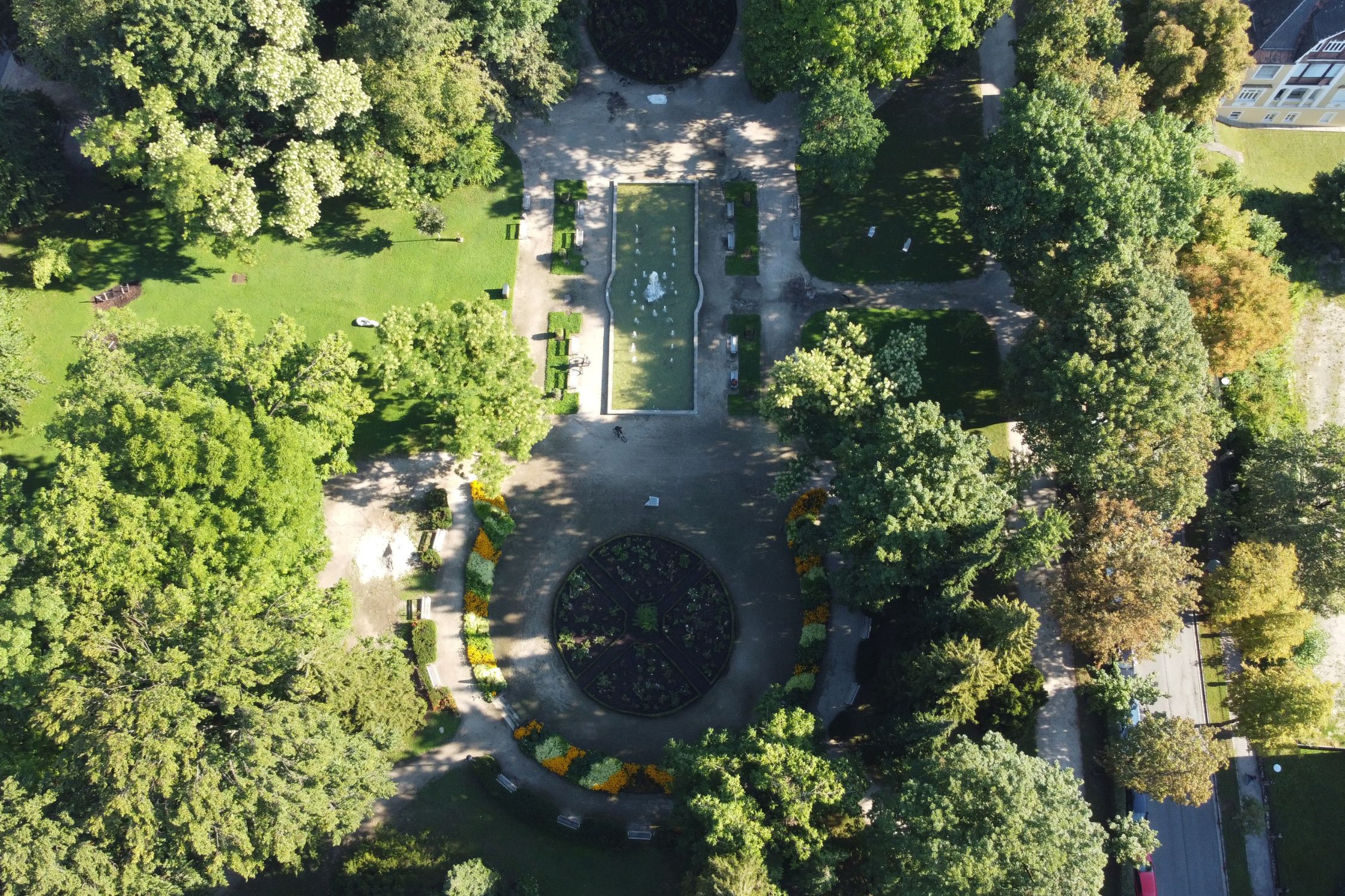 Villacher Stadtpark Stadtpark aus Vogelperspektive
